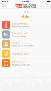 MetroMX App, (2015). Tomada de Apple Store.