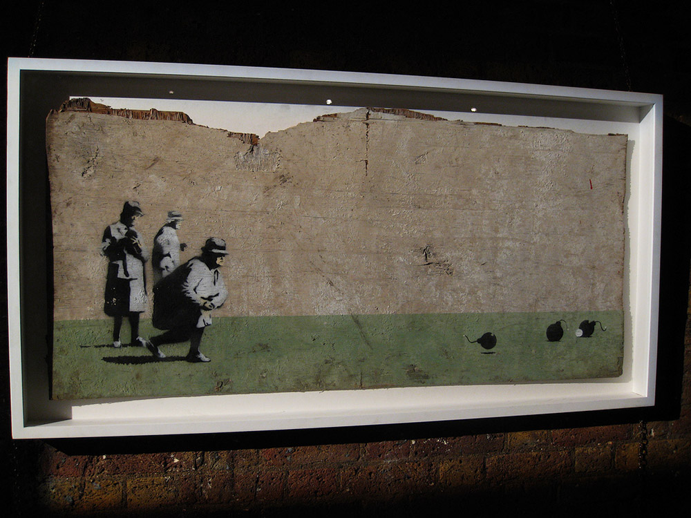 Banksy, Bombardeando Inglaterra media (2007)