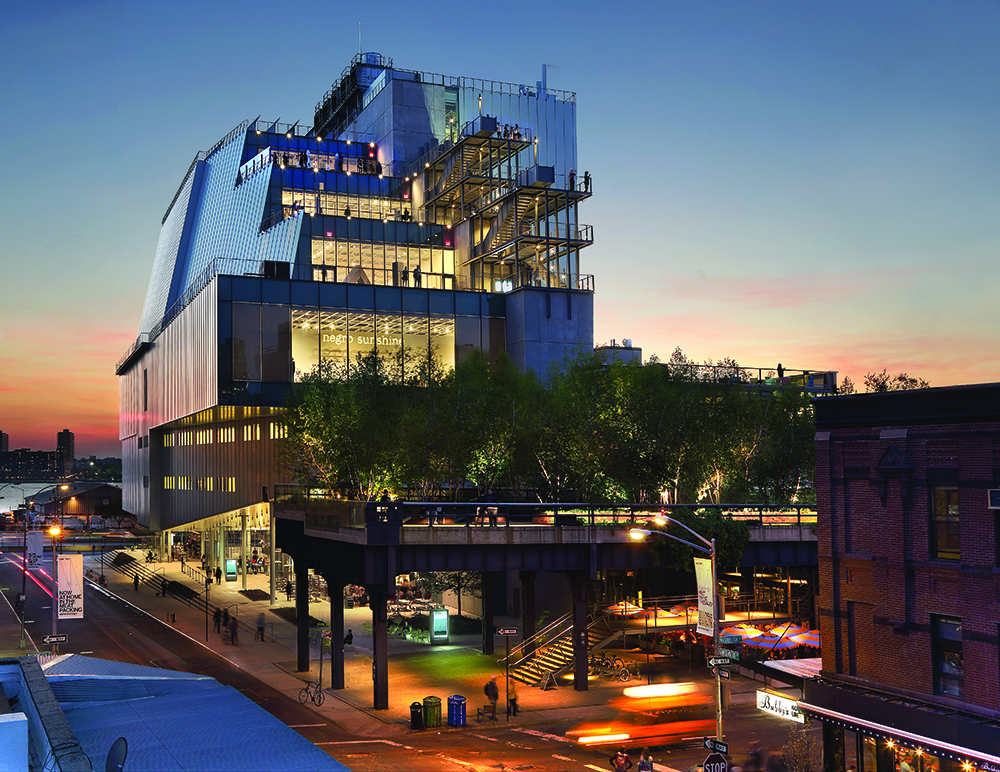 Museo de arte contemporáneo en Whitney. Edificios del siglo XXI.