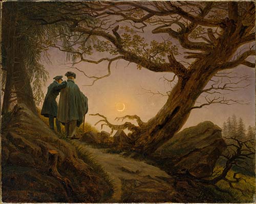 Caspar David Friedrich, Two Men Contemplating the Moon (1824)