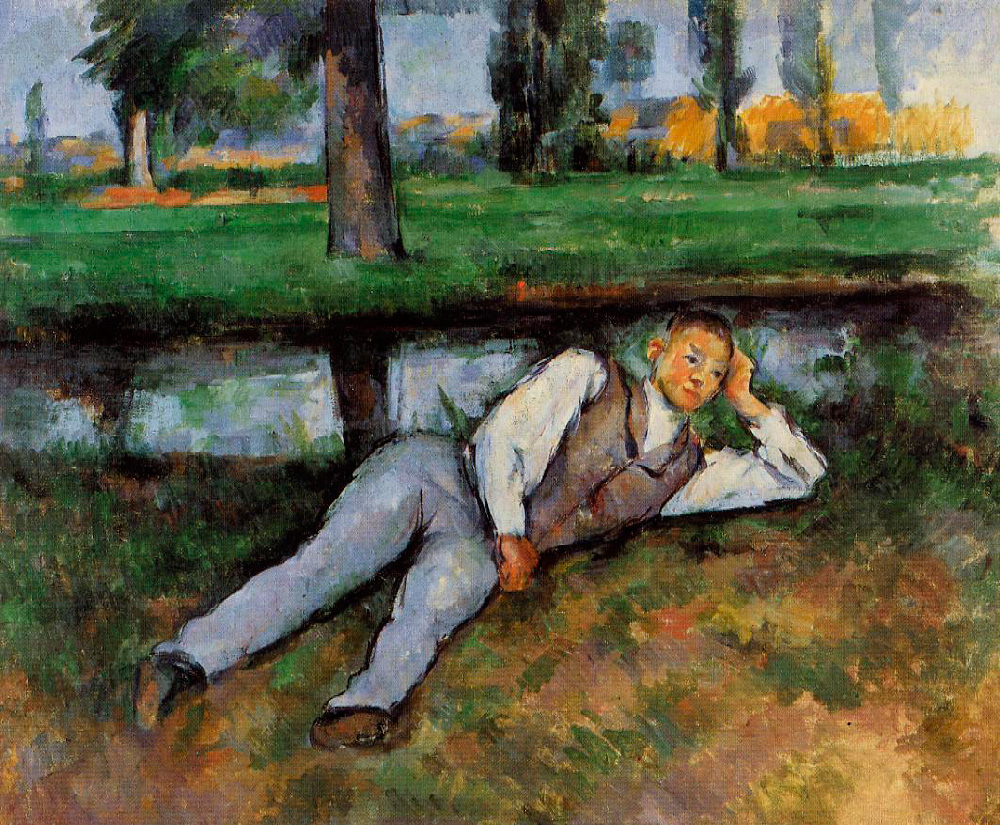 Paul Cézanne, Joven hombre descansando (1890)