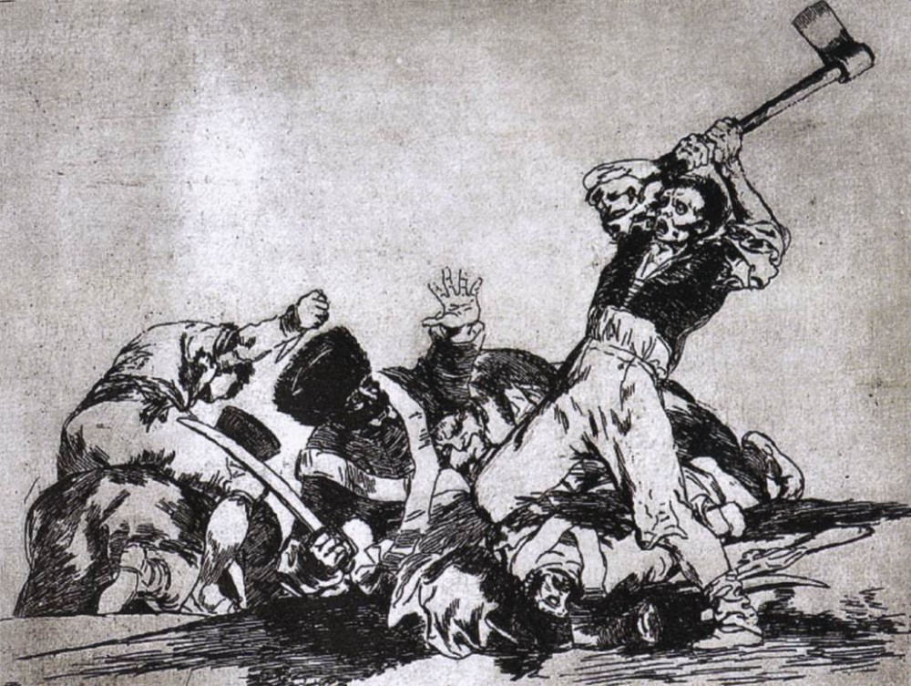 Francisco de Goya, Los desastres de la guerra (1810-15). Subastado en 2014 por Christie's por 261,660 euros. Comprada por Felicitas Holding