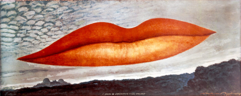 Man Ray (18901976); A lheure de lobservatoire les amoureux (Observatory Time The Lovers), 1964, after a canvas of c.1931; Color photograph; 19 5/8 x 48 3/4 in. (50 x 124 cm); The Israel Museum, Jerusalem; © 2011 Man Ray Trust/Artists Rights Society (ARS), New York/ADAGP, Paris/ Photo © The Israel Museum by Avshalom Avital.