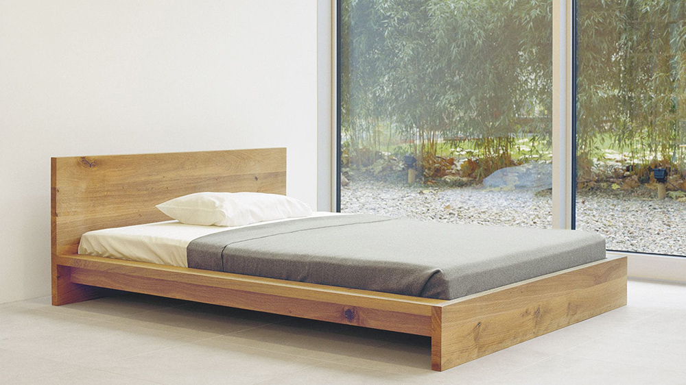 Cama de patas cortas. Lado oscuro del diseño.