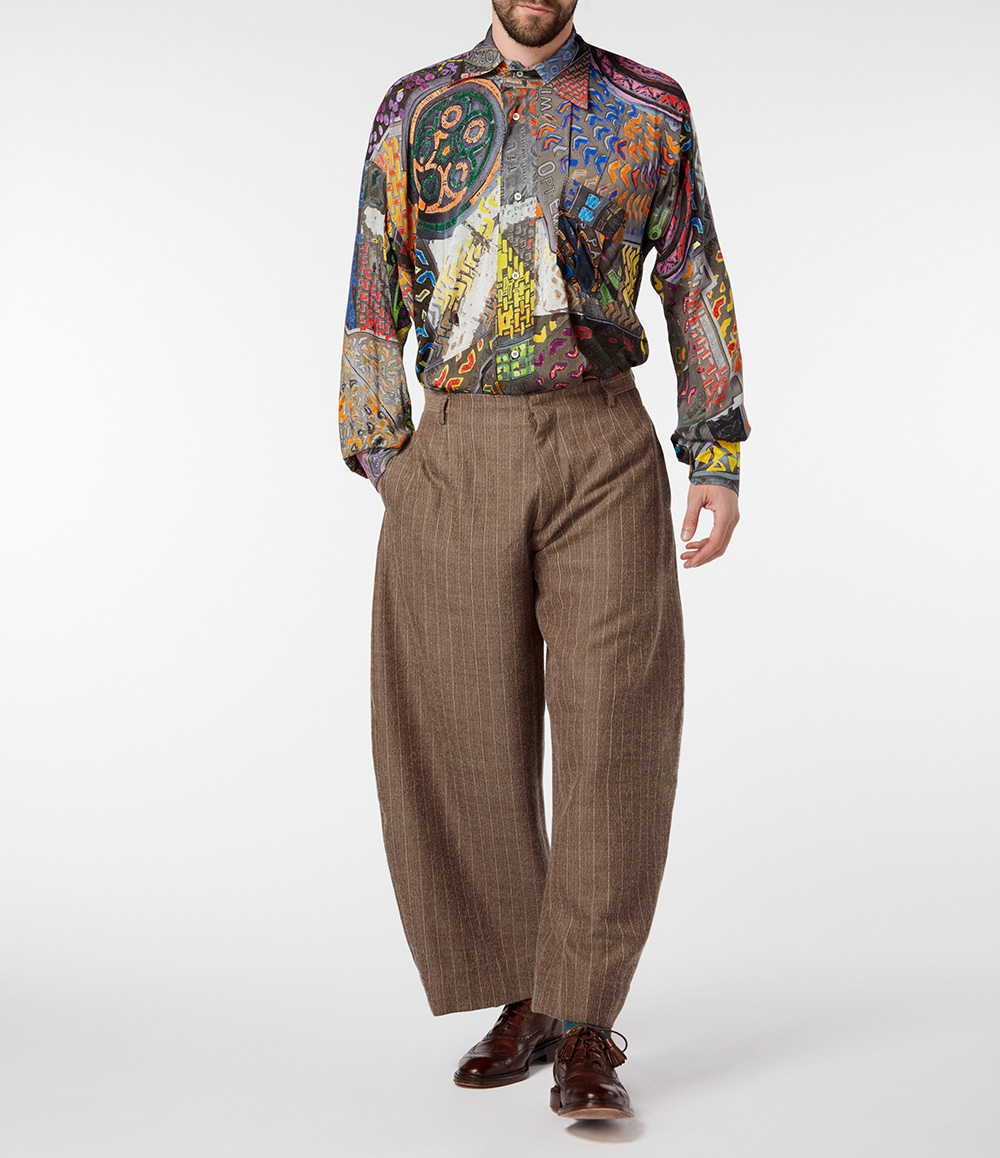 Camisa asimétrica con diseños de squiggle, AW 2016-17. imagen tomada de viviennewestwood.com