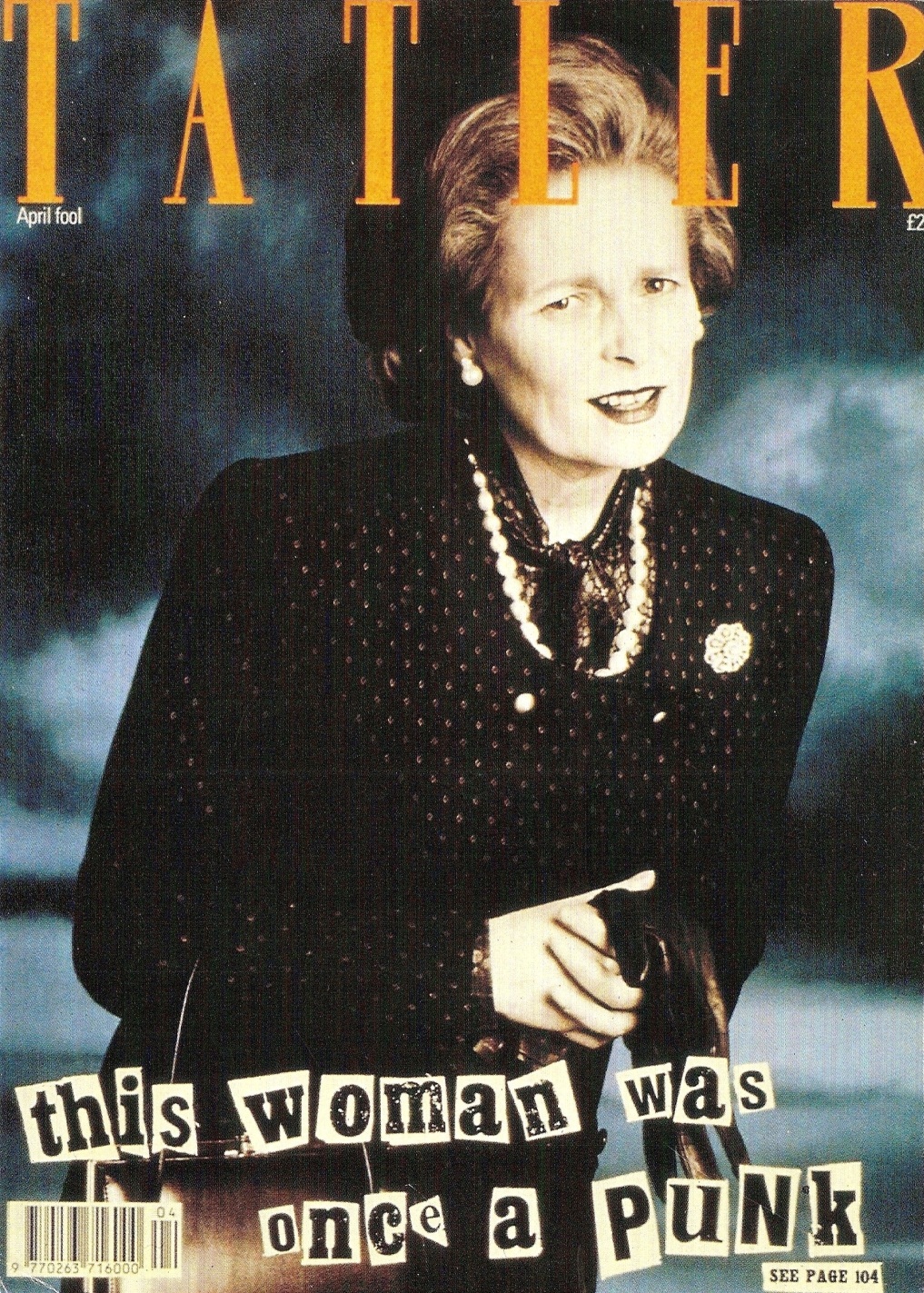 Portada de la revista Tatler, 1989. Imagen tomada de allisvintage.wordpress.com