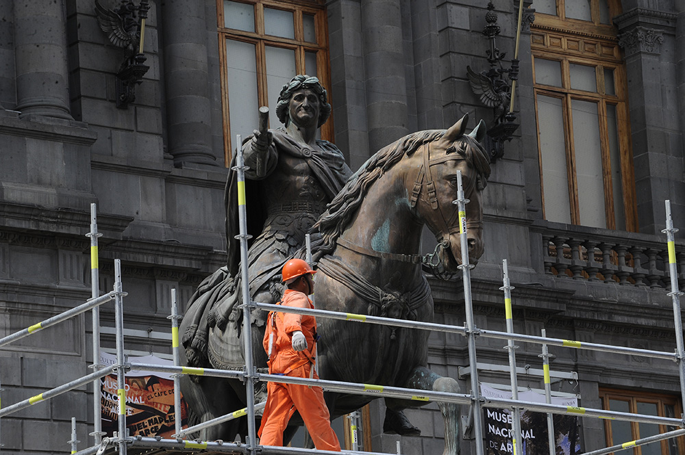 Restauración de El Caballito. Imagen tomada de telefonorojo.mx